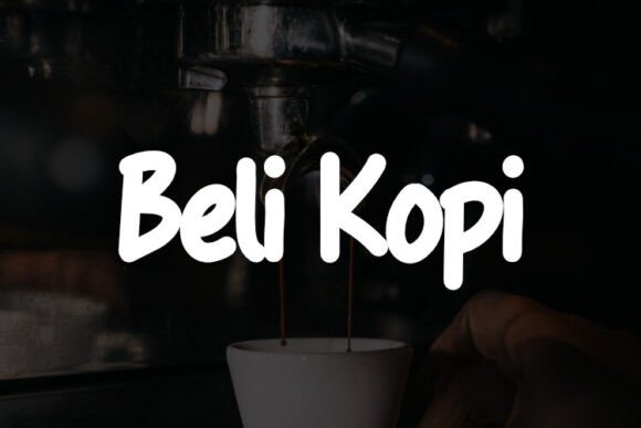 Beli Kopi: A Captivating Script Font for Crafters
