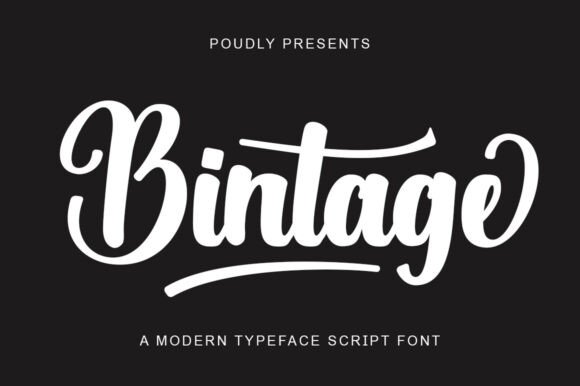 Bintage: A Bold Script Font for Editorial Design