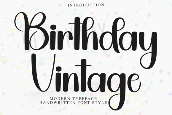 Birthday Vintage Font for Crafters