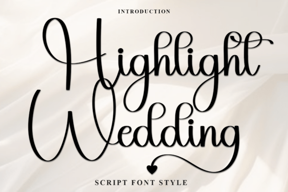 Highlight Wedding Font for Web Designers