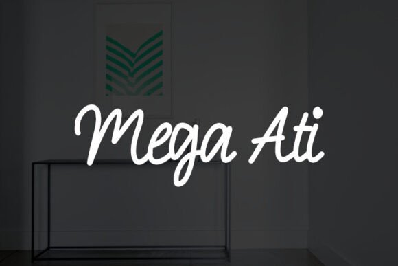 Mega Ati: A Script Font for Editorial Design