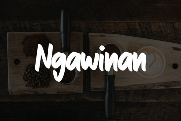 Ngawinan: A Script Font for Editorial Design