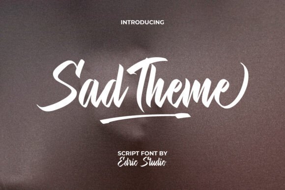 Sad Theme: A Bold Script Font for Editorial Design