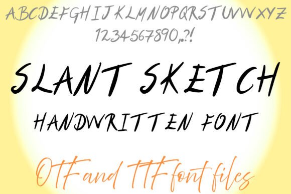 Slant Sketch: A Handwritten Font for Crafters