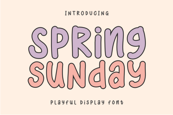Spring Sunday: A Playful Display Font for Editorial Design