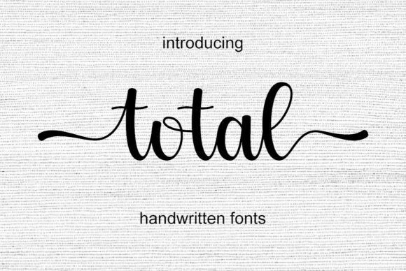 Total: A Gentle Script Font for Editorial Design